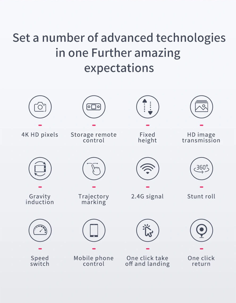 ky905 mini drone function list