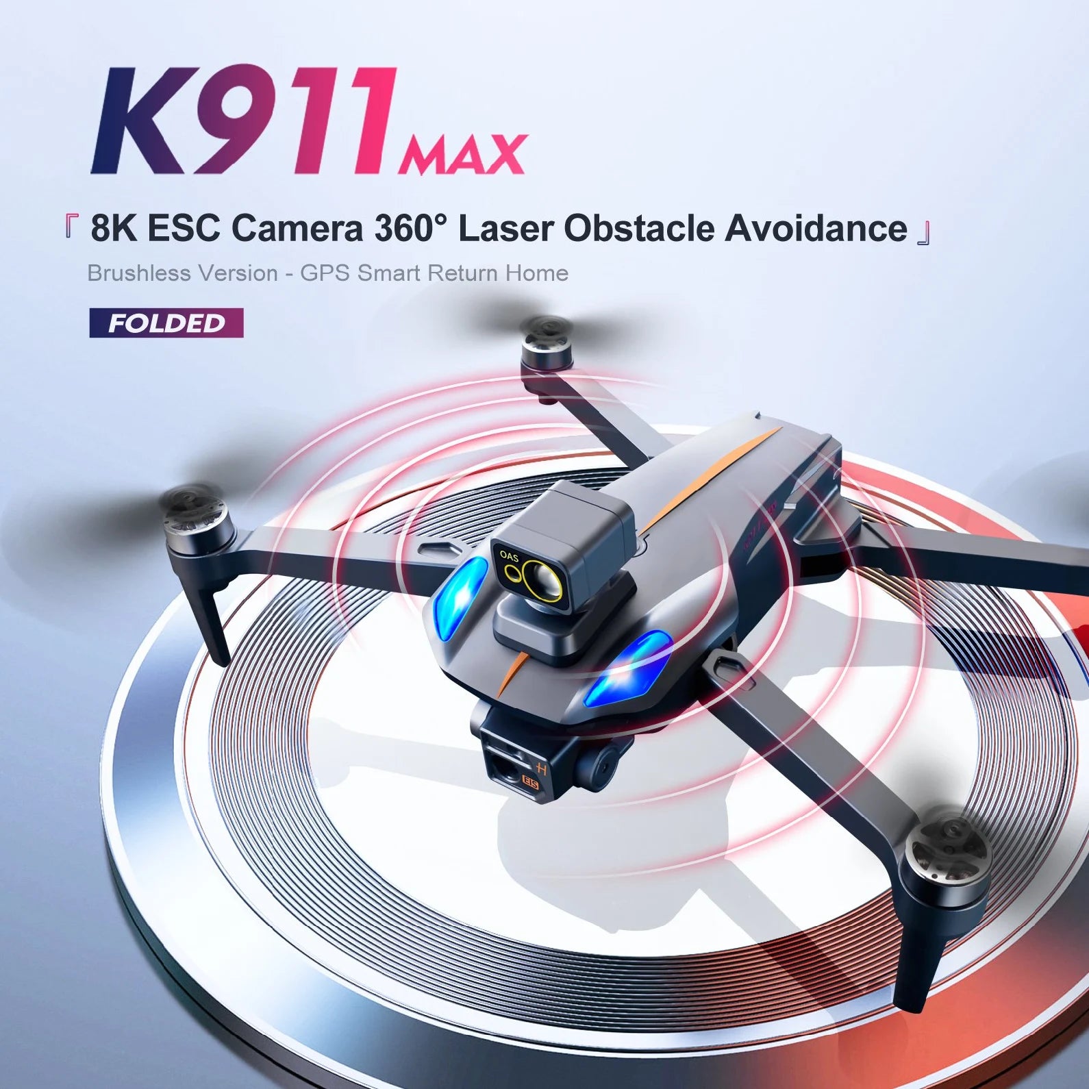 K911 MAX 8K ESC Camera 3600 Laser Obstacle Avoidance Brush