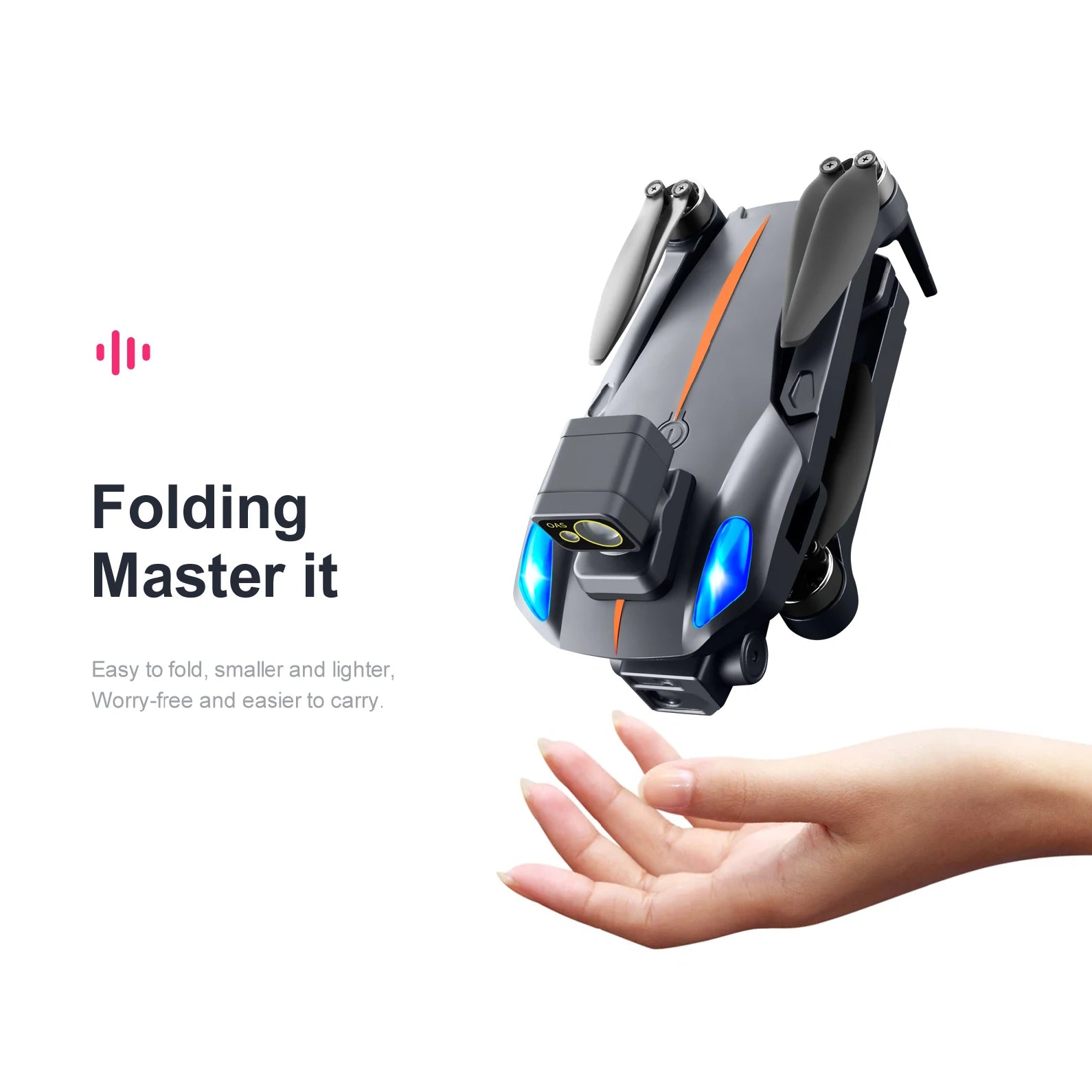 K911 max 8K HD Dual Camera Drone with Smart 360-Degree Laser Obstacle Avoidance Professional Camera Drone 12 Folding Di Master it Easy to fold, smaller and lighter; Worry-free and easier