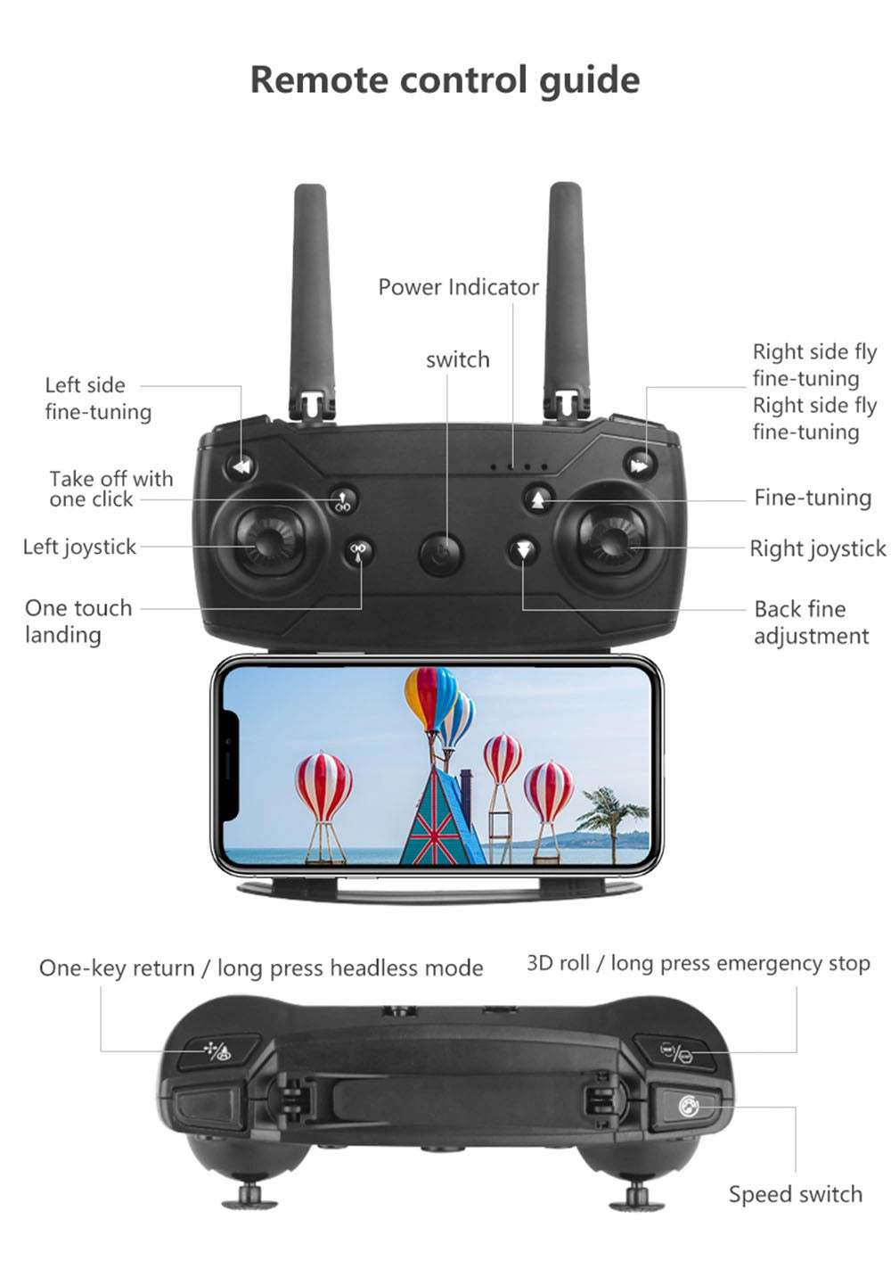 e88 mini drone remote control guide