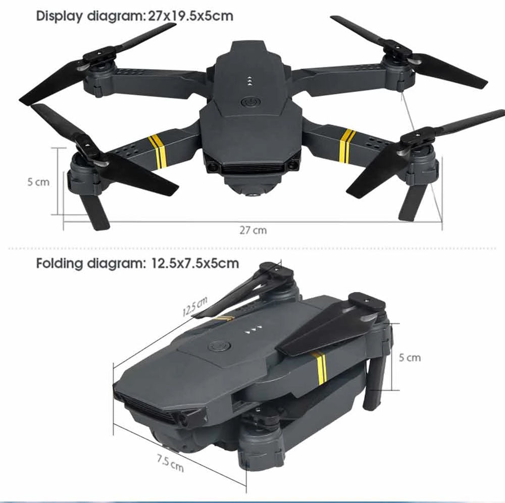 E58 drone size