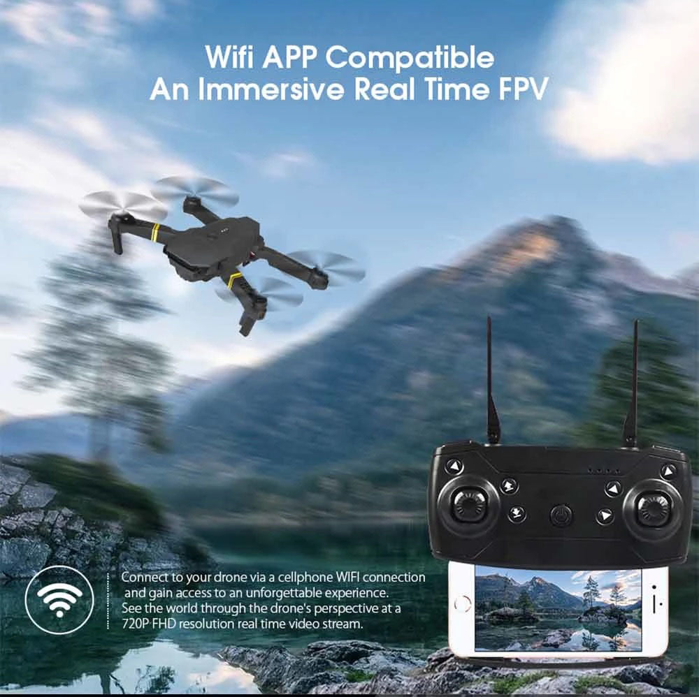 e58 drone app control real time FPV