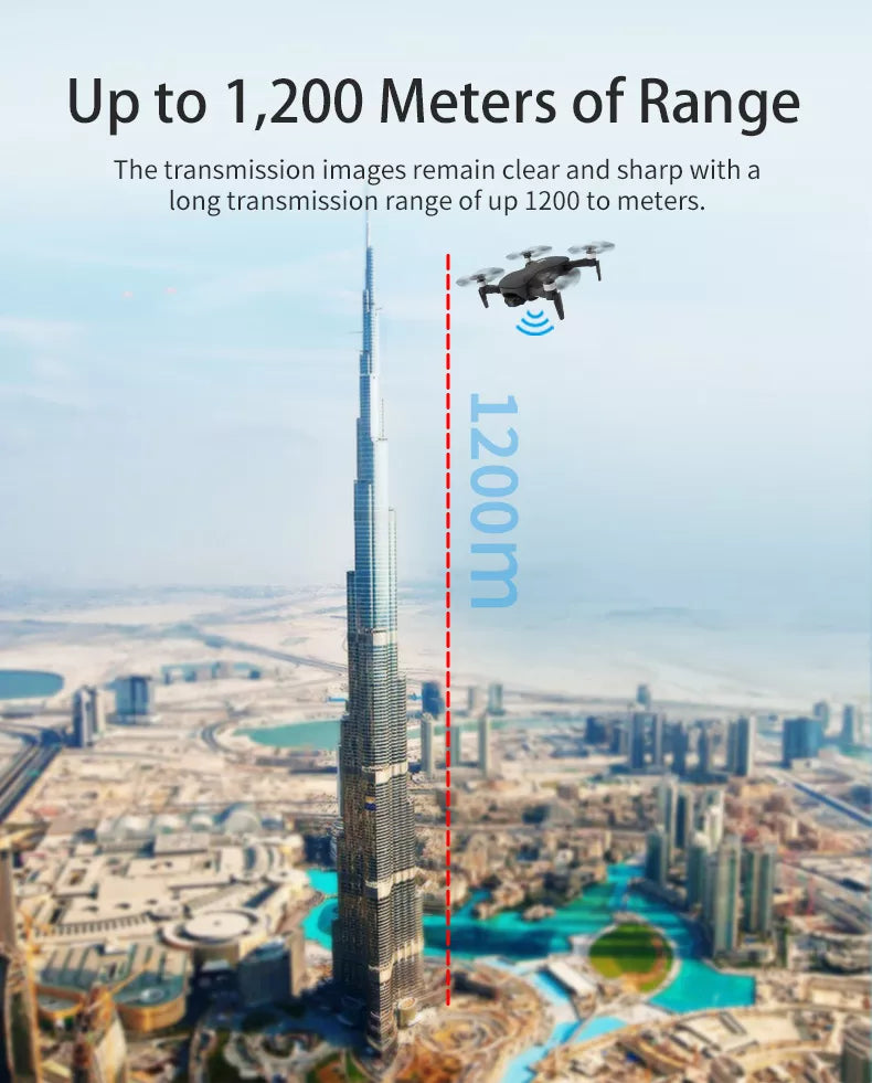 JJRC X12 Drone with 4K HD Camera 5G WiFi GPS FPV Brushless Motor Foldable Quadcopter Professional Camera Drone 13 JJRC X12 Drone, transmission images remain clear and sharp with a long transmission range of up to 1,200 meters