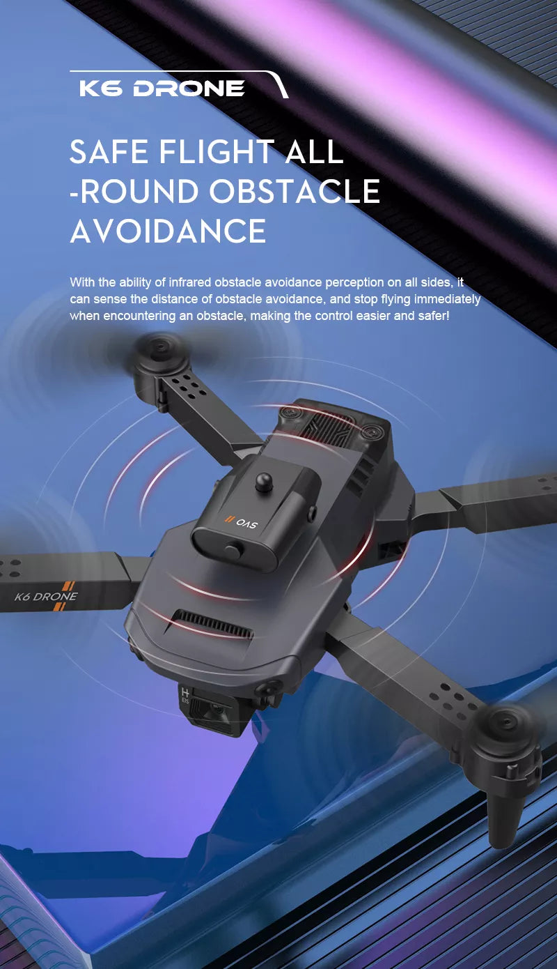 K6 Drone, k6 drone safe flight all round obstacle avoidance with the ability