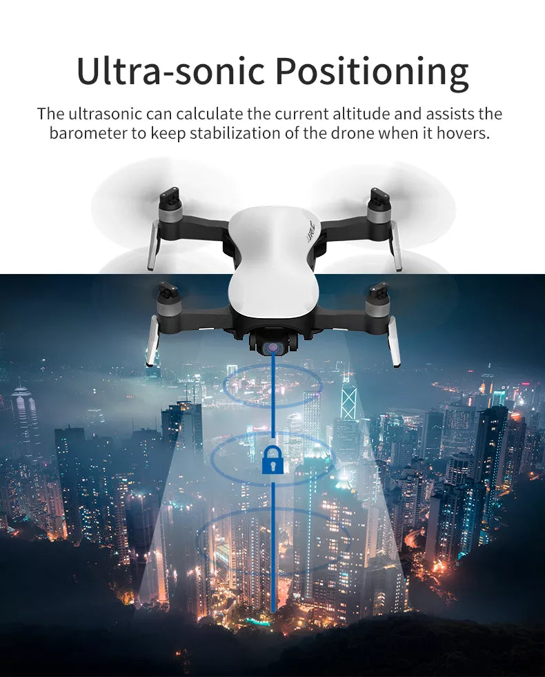 JJRC X12 Drone, ultrasonic can calculate the current altitude and assists the barometer to keep stabilization of