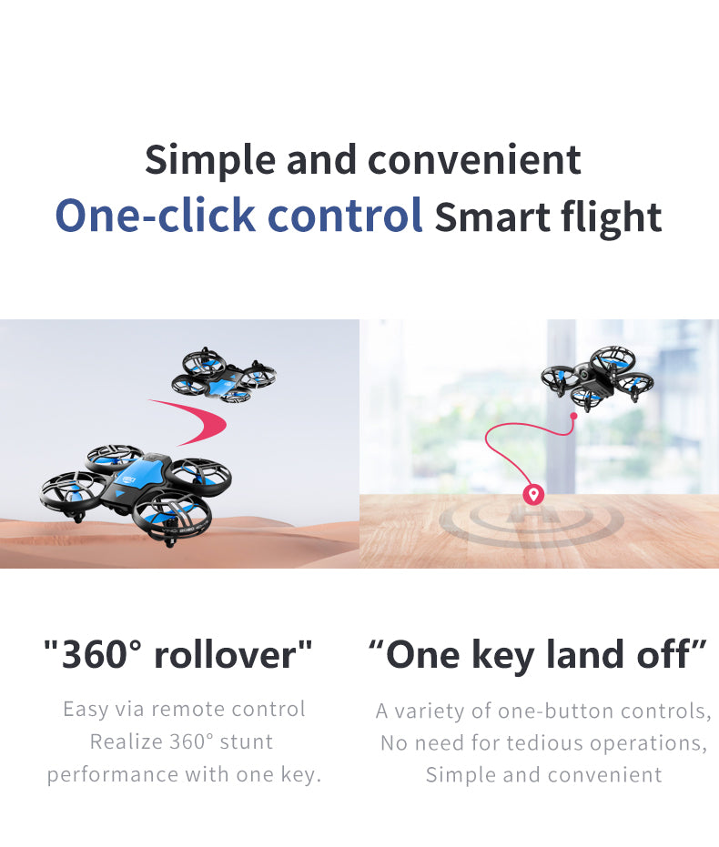 4drc V8 Mini Drone 4K 1080P HD Camera WiFi Fpv Air Pressure Height Maintain Foldable RC Quadcopter 8 4drc V8 Mini Drone, simple and convenient one-click control smart flight "3609 rollover