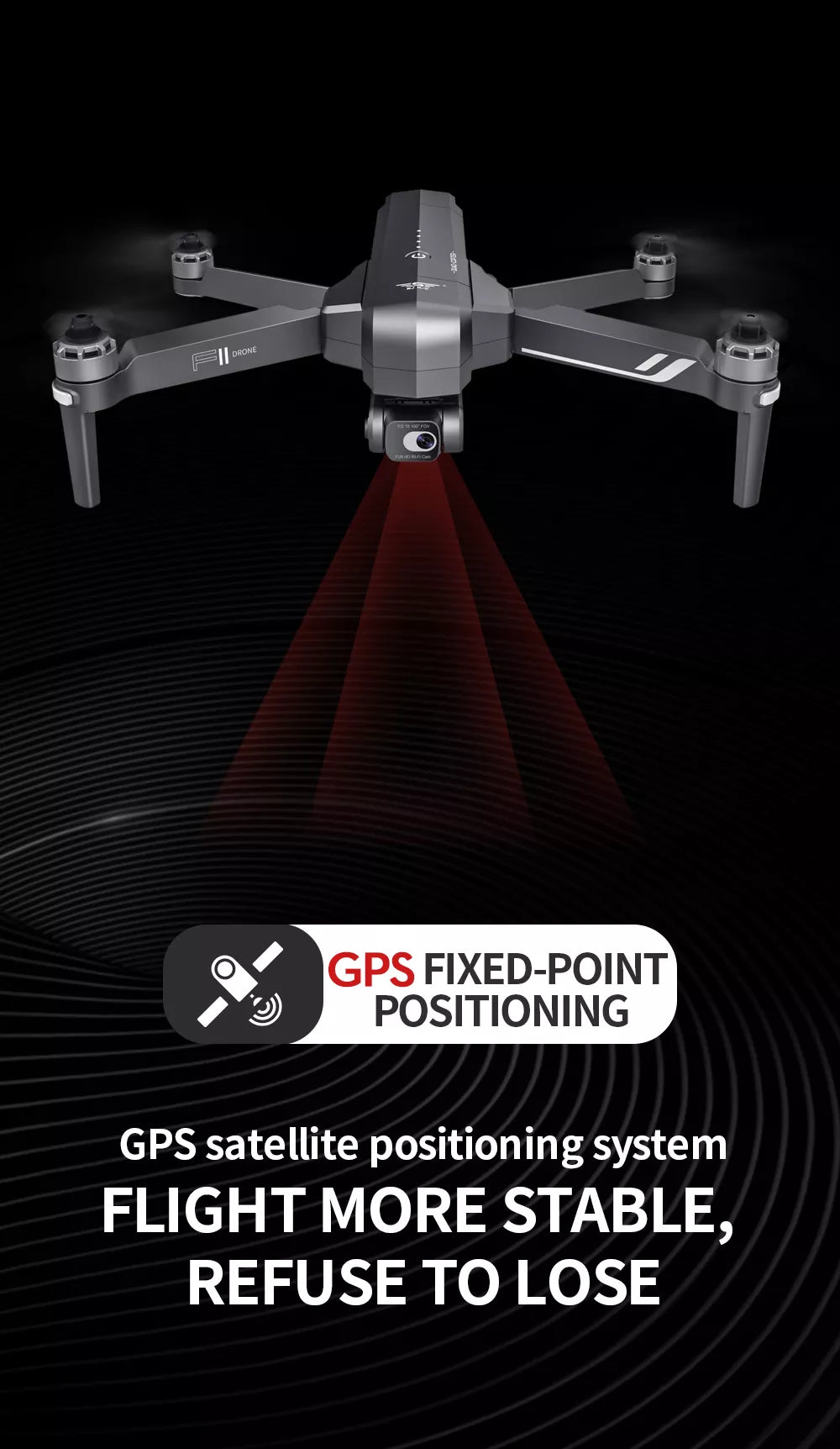SJRC F11S 4K HD PRO Drone, GPS FIXED-POINT POSITIONING GPS satellite positioning system FLIGHT