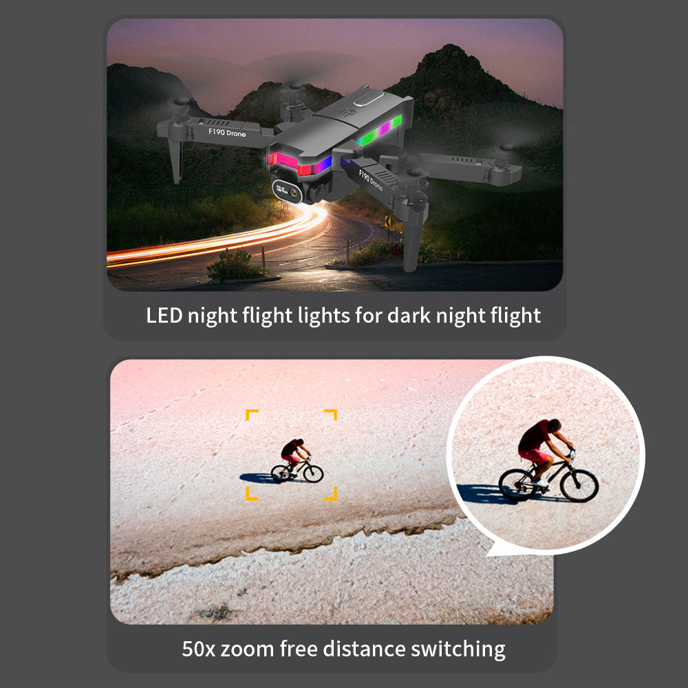 f190 drone led light night flight