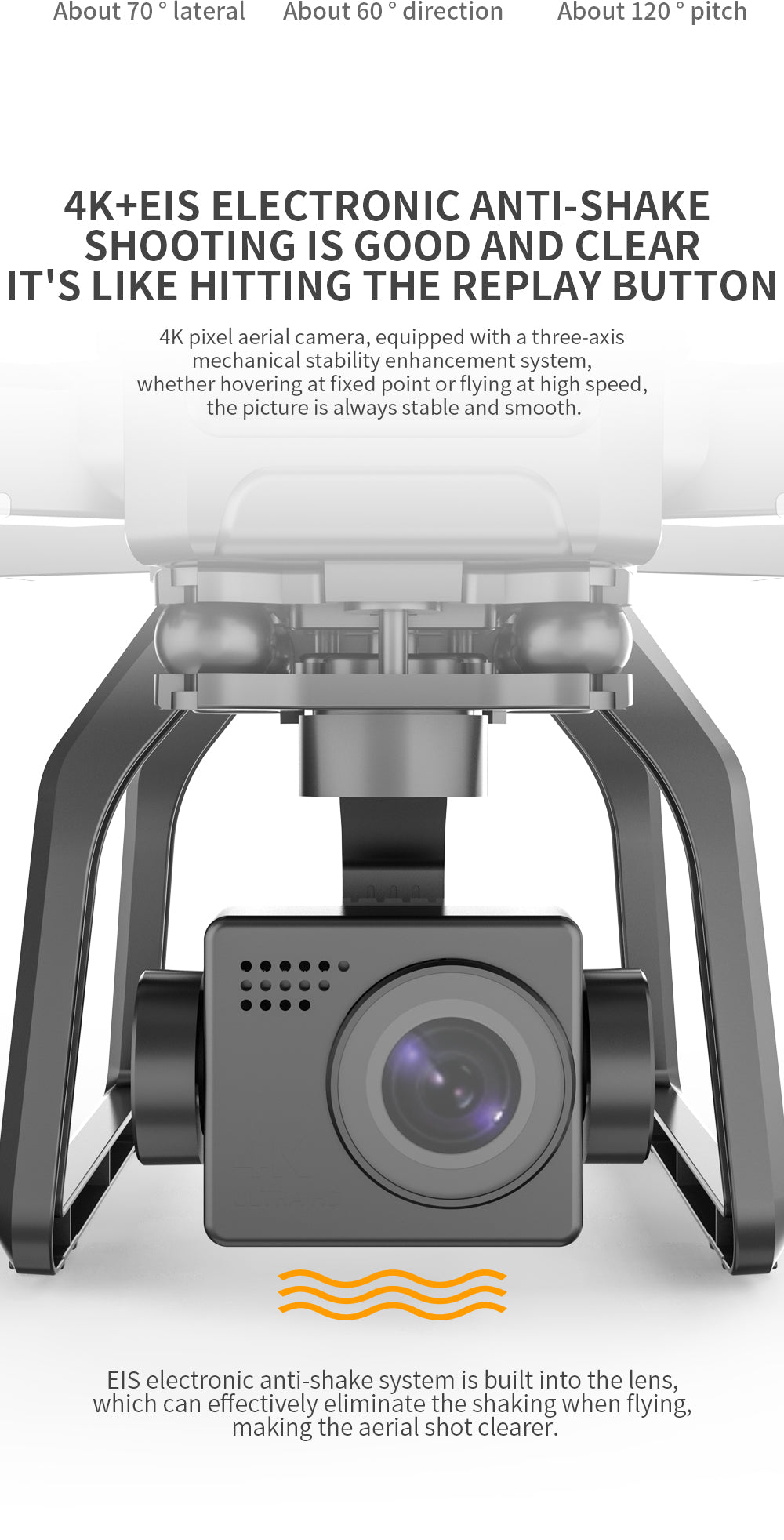 SJRC F7 PRO / F7S Pro Drone, 4K+EIS ELECTRONIC ANTI-SHAKE SHOOTING