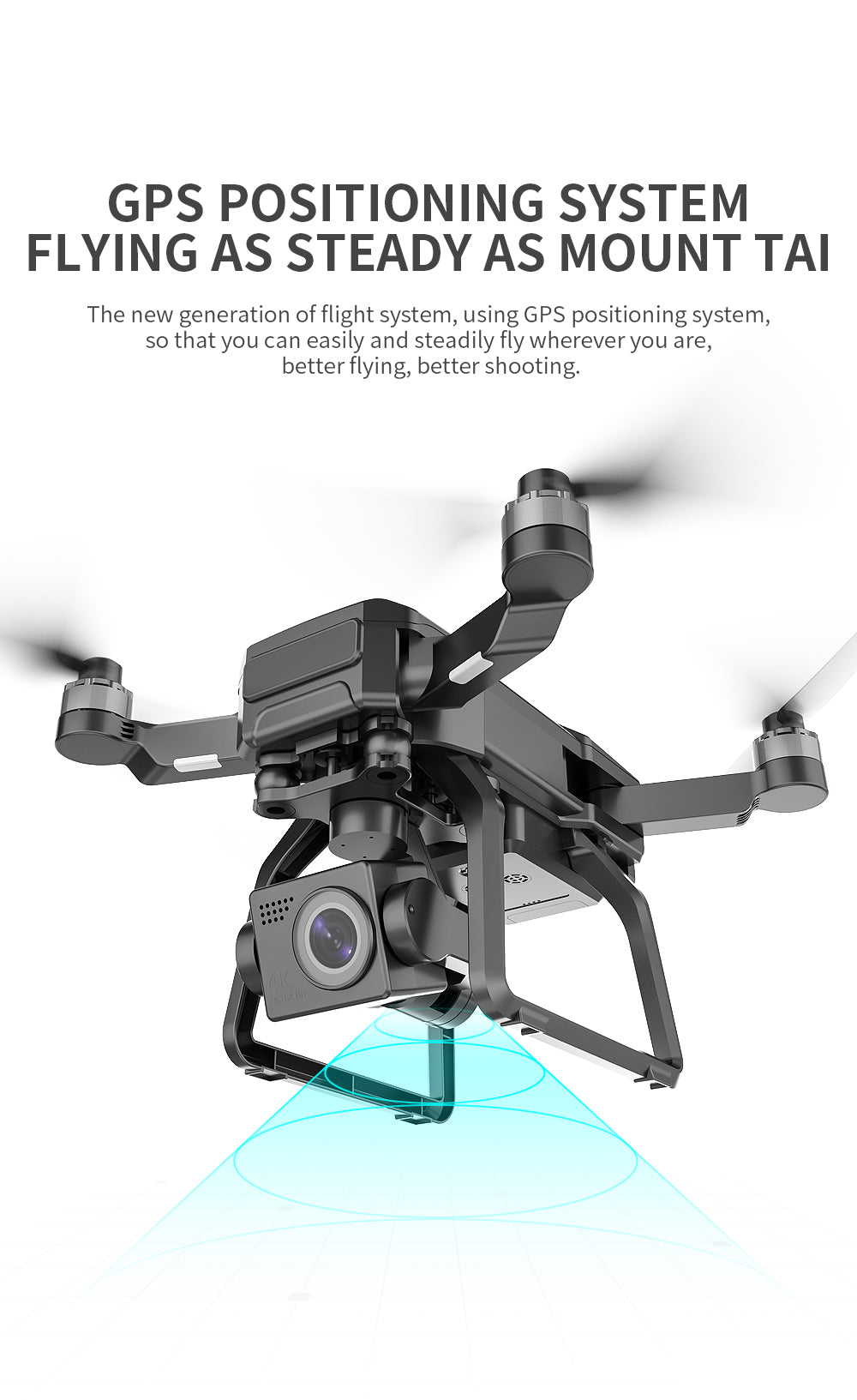 SJRC F7 PRO / F7S Pro Drone, GPS POSITIONING SYSTEM FLYING AS STEADY AS MOUNT
