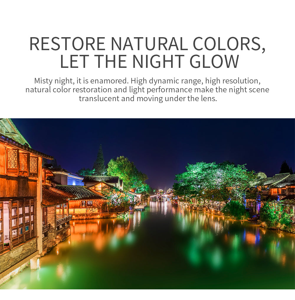 SJRC F7 PRO / F7S Pro Drone, high dynamic range, high resolution, natural color restoration and light performance make the night scene translucent and