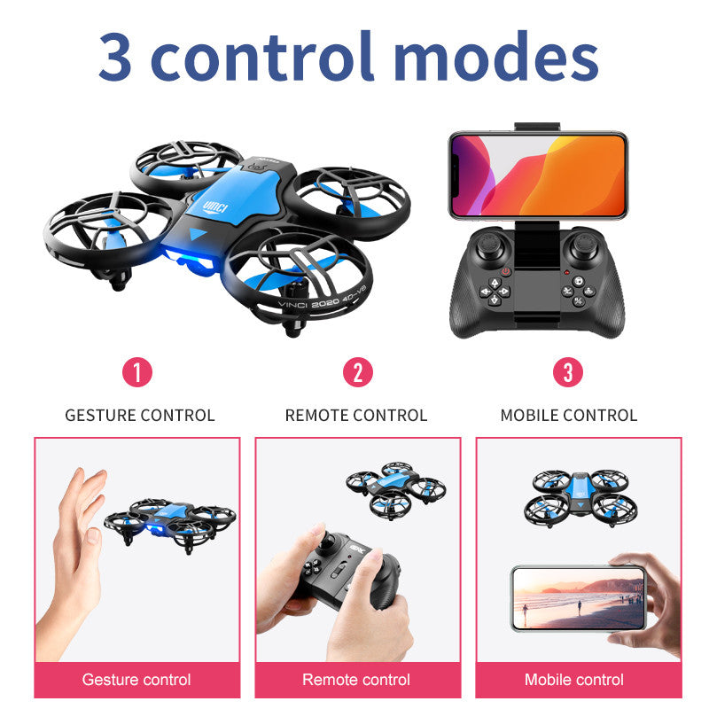4drc V8 Mini Drone, 3 control modes wct gesture control remote control mobile control 