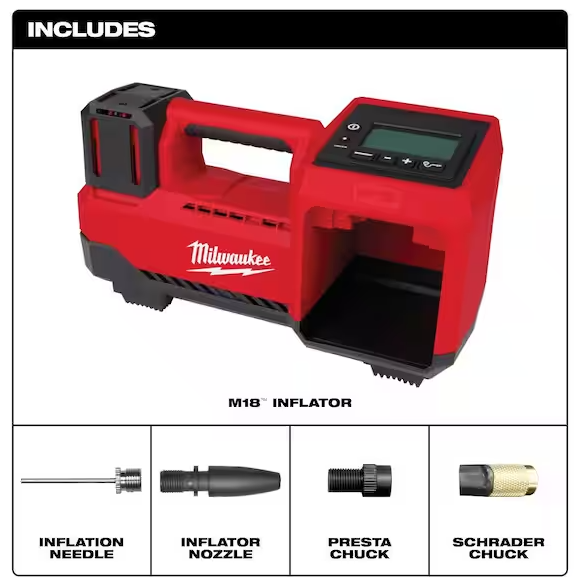 MILWAUKEE 2848-20 M18 18-VOLT LITHIUM-ION CORDLESS INFLATOR