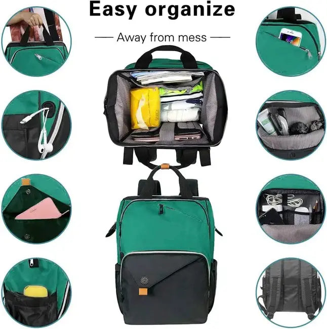 Laptop-Rucksack mit vielen Taschen, leicht