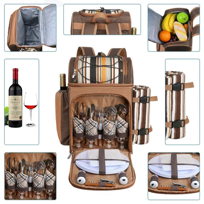 modern picnic backpack,wine picnic backpack