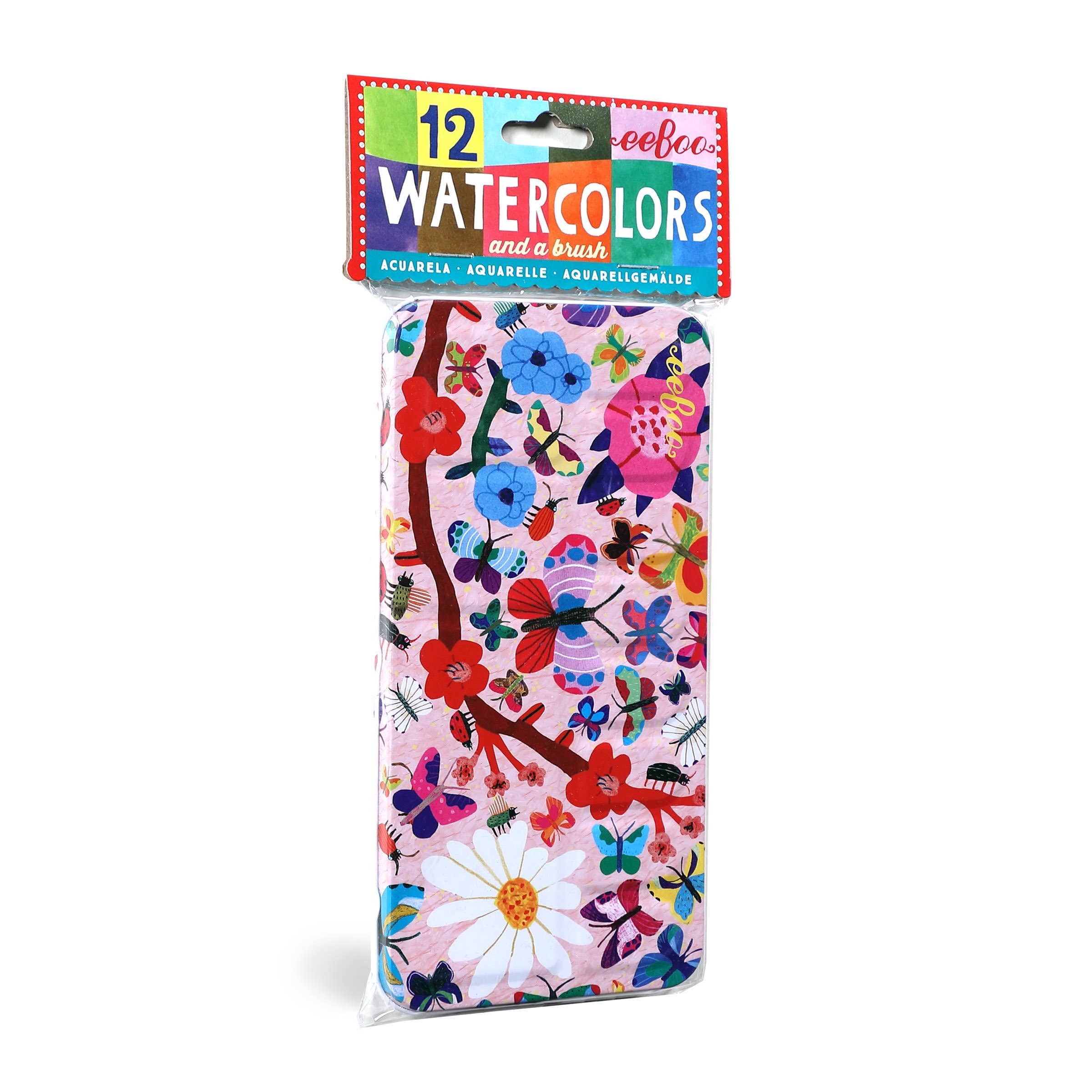 Butterflies 12 Watercolors Tin