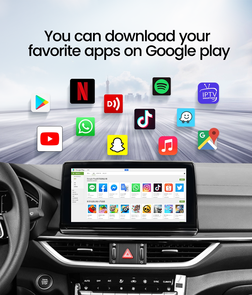 Applepie Max Carplay Android 10 Car Ai Box Mini EVO 4+64G
