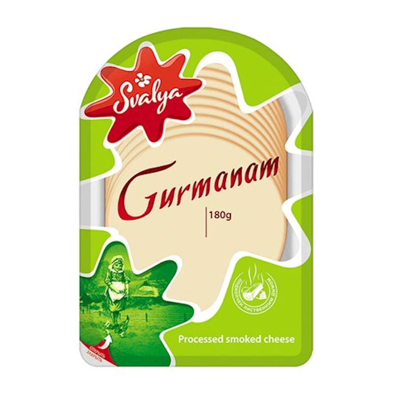 SLICED CHEESE GURMANAMS 45% SMOKED 180GR