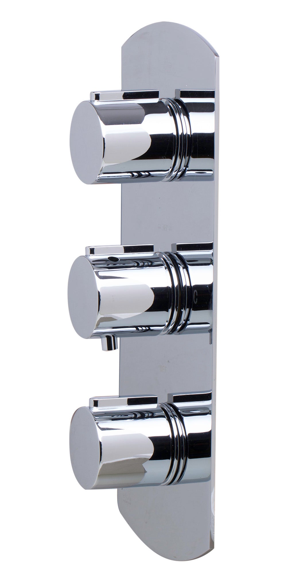 ALFI Brand - Polished Chrome Concealed 3-Way Thermostatic Valve Shower Mixer Round Knobs | AB4001-PC