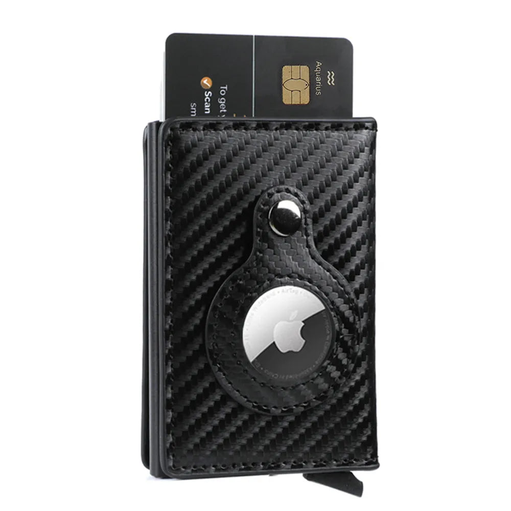 Carbon Fiber Wallet Business ID Credit Card Holder with AirTag Holder