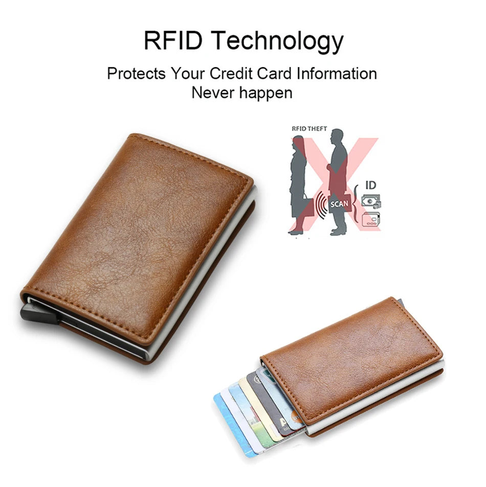 Carbon Fiber Wallet Business ID Credit Card Holder with AirTag Holder