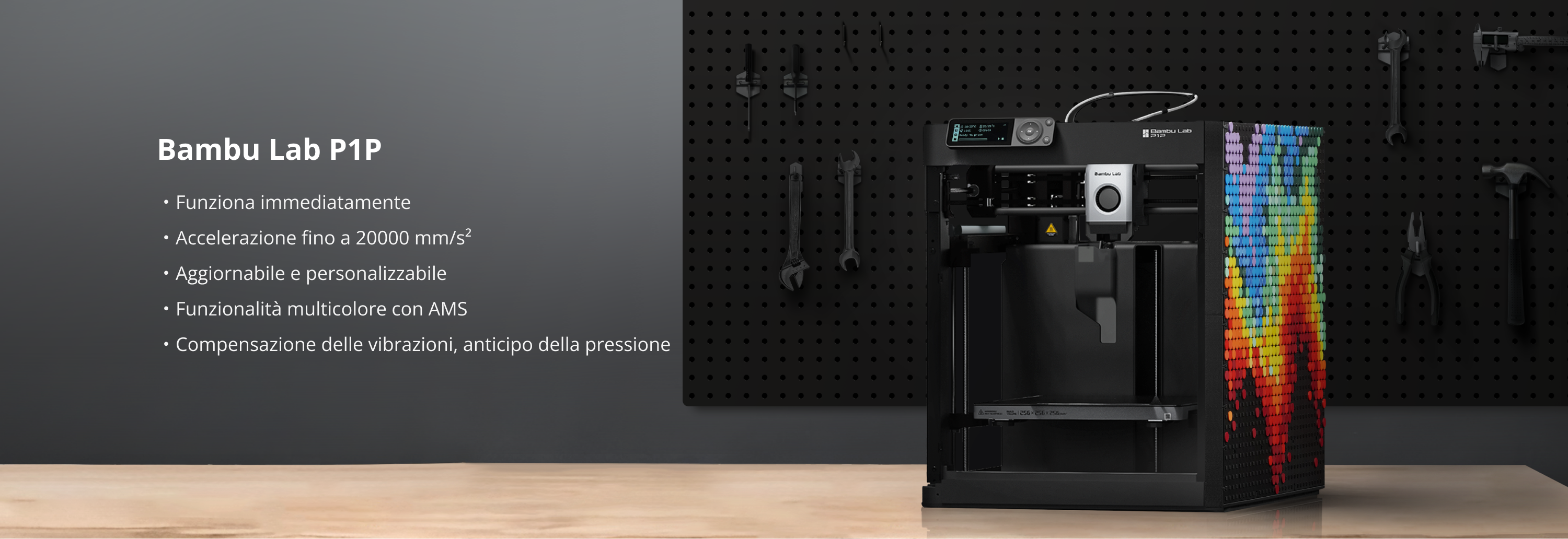 Enclosed for high-temperature printing, Works right out of the box, Well-polished hardware and software, Up to 16-color printing with AMS, Up to 20000 mm/s2 acceleration