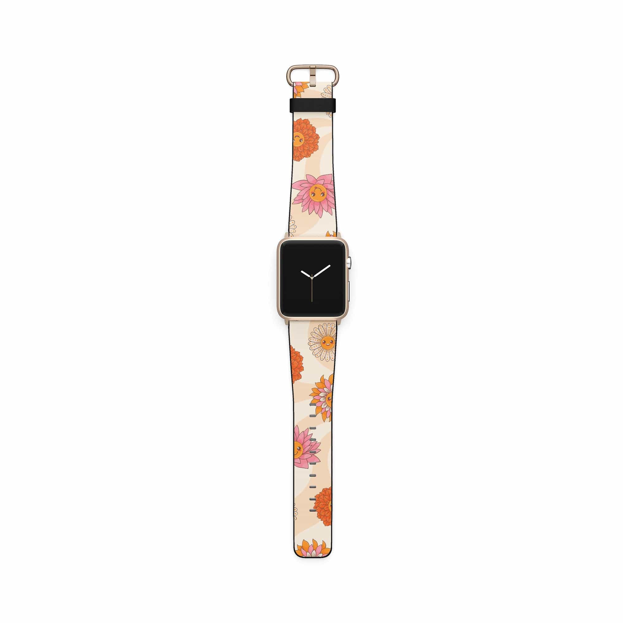 Far Out | Floral Smiley Face Apple Watch Band