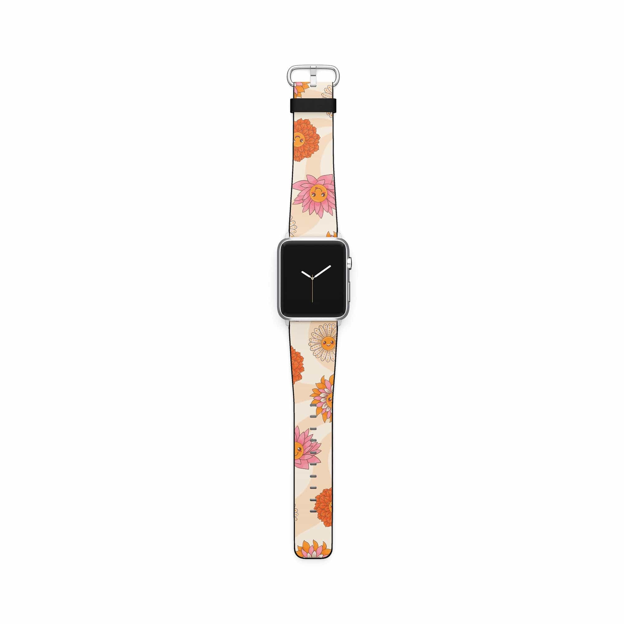 Far Out | Floral Smiley Face Apple Watch Band