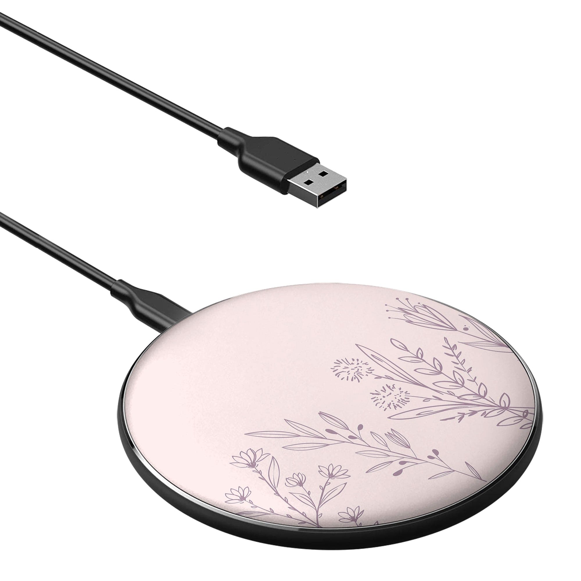 In Bloom | Minimalistic Floral Wireless Charging Pad