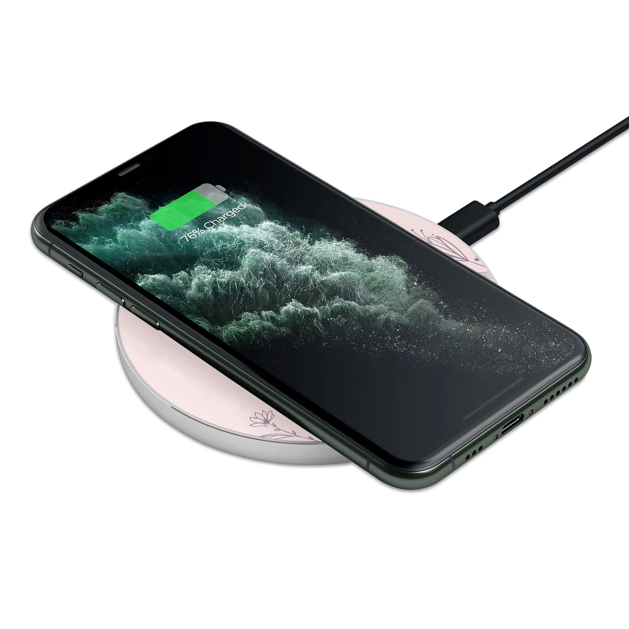 In Bloom | Minimalistic Floral Wireless Charging Pad