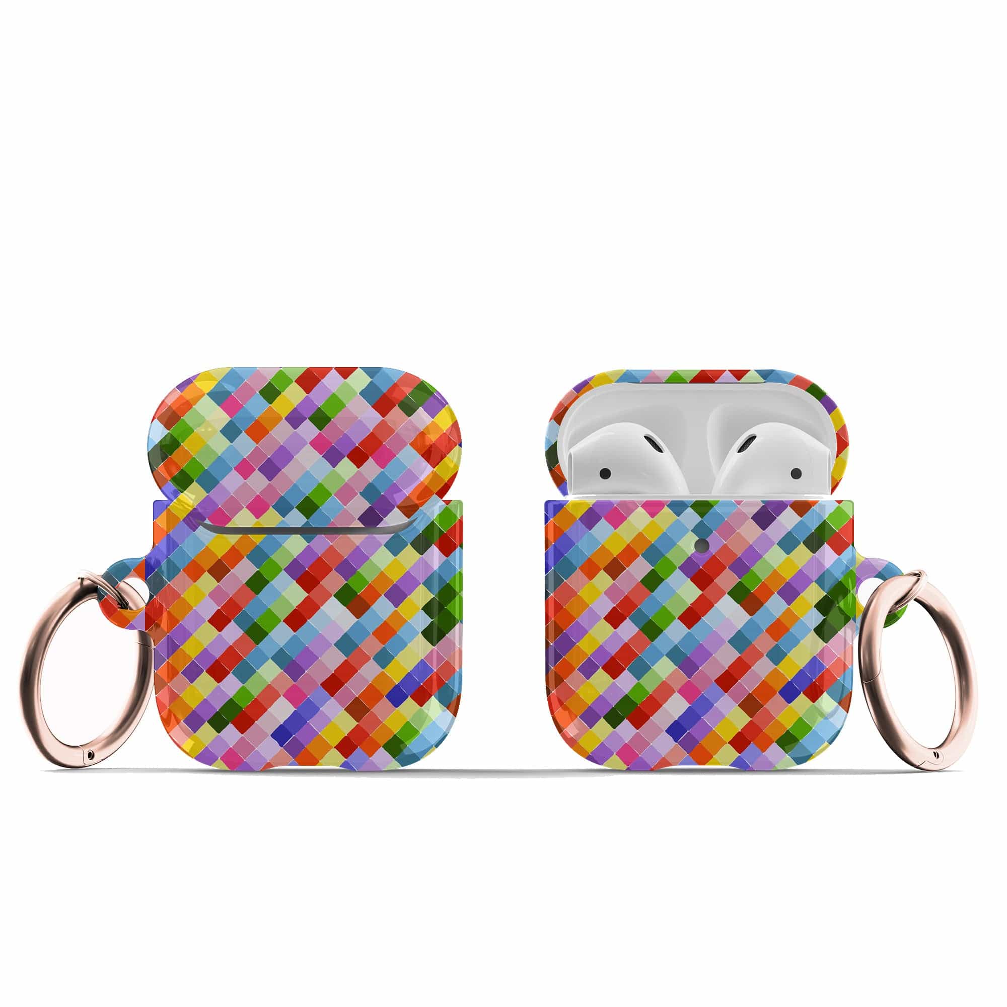 Rainbow Brick Roads | Colorful Mosaic Pattern Apple AirPods Case