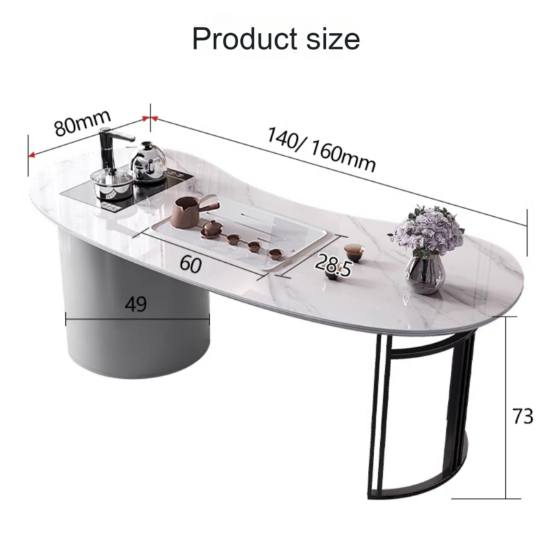 the table size