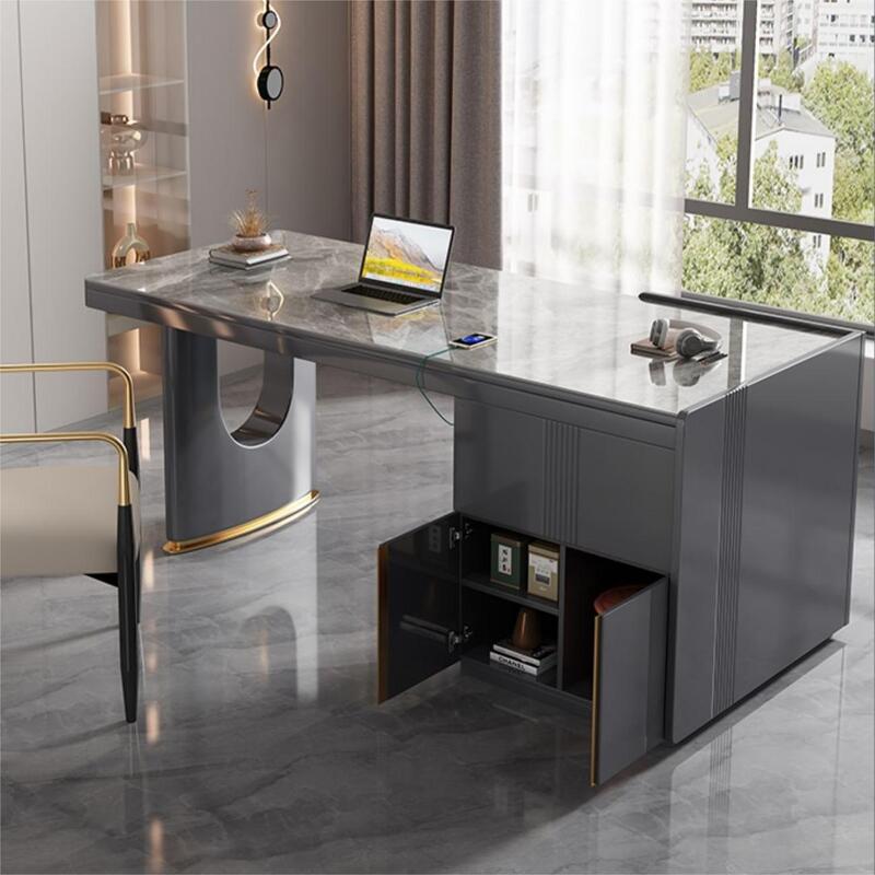 island table with cabinet opened