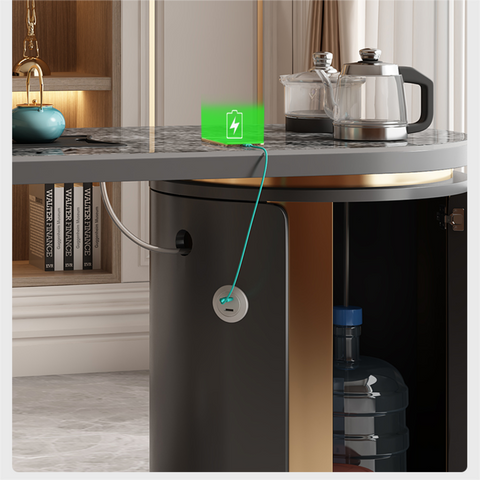 opened column cabinet