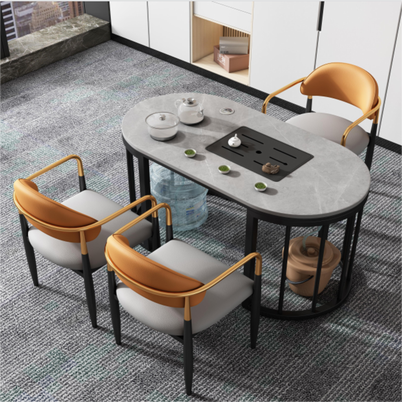 oval island table with chairs