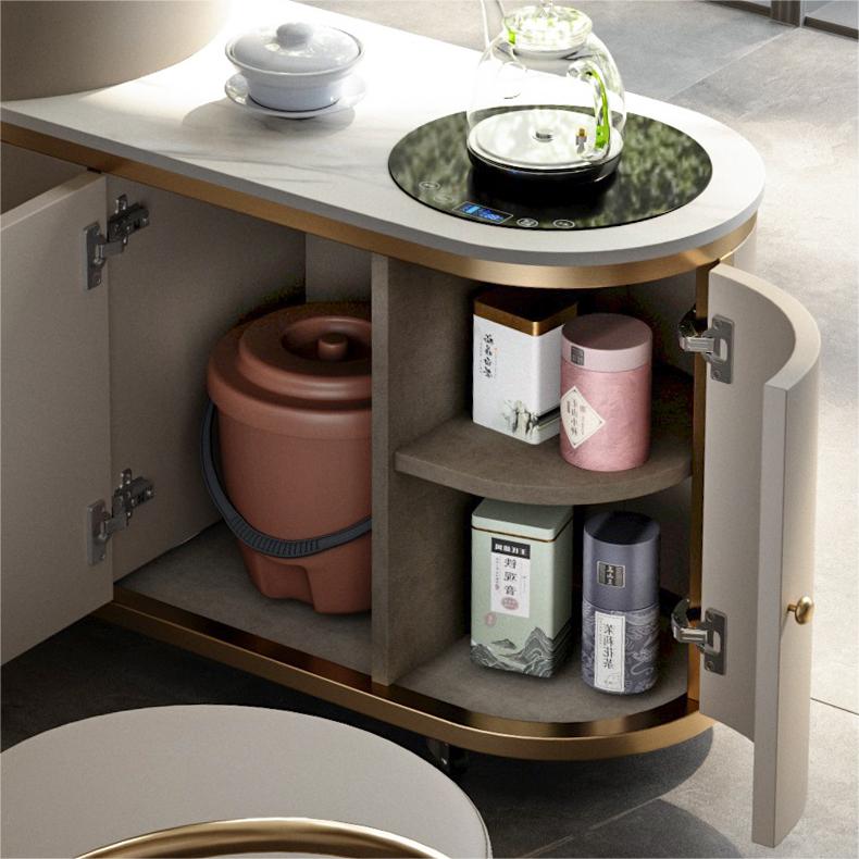 opened cabinet