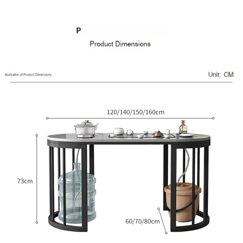 the product size of island table