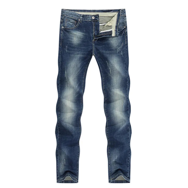 Dark Blue Jeans Stretch Slim Straight Regular Fit