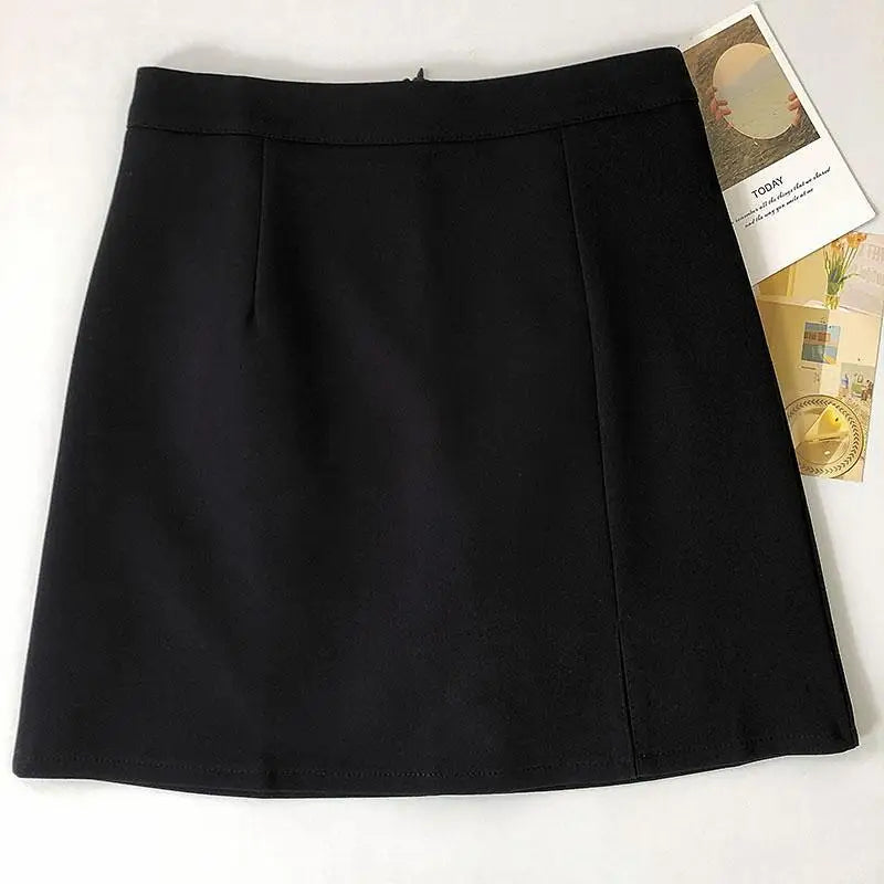 S-3XL Skirts for Women A-line Solid Summer Office Lady Korean Fashion Casual Style All-match Basic Daily Tender Simple Popular