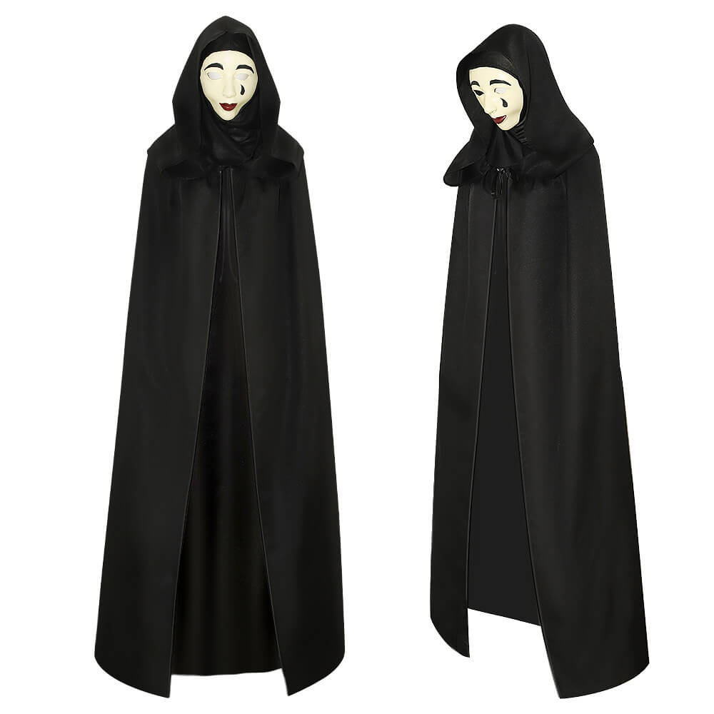 A Haunting in Venice Cotton Cloak Horror Ghost Mask Halloween Cosplay Suit BEcostume