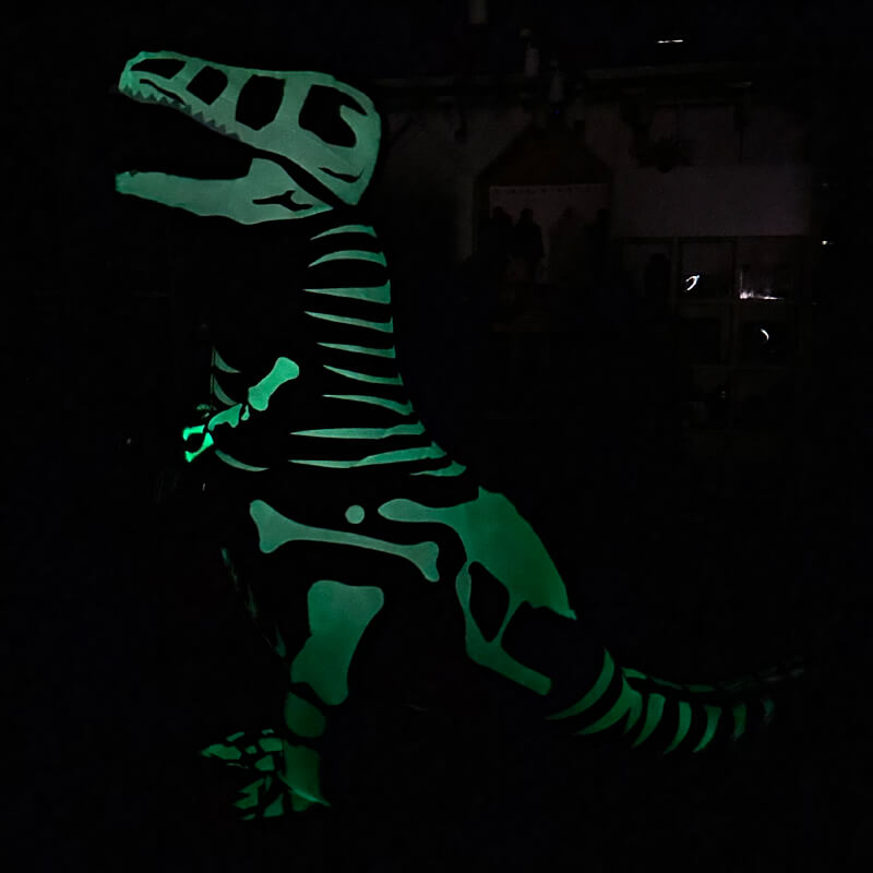 Inflatable Dinosaur Costume Funny Dinosaur Halloween Costume Kids Adults Luminous Inflatable Suit