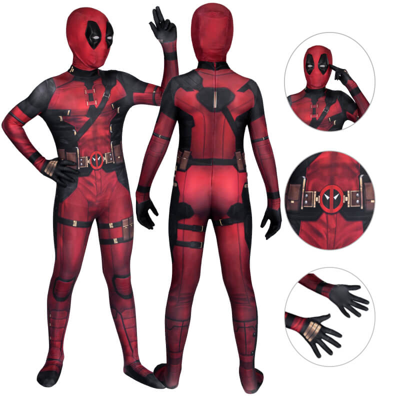 Kids Deadpool Bodysuit Deadpool Jumpsuit Wade Wilson Halloween Costume BEcostume