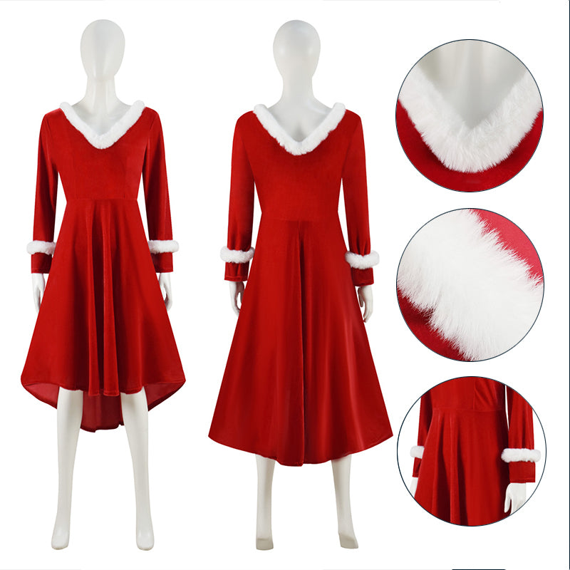 Christmas Costume Christmas Red Dress Christmas Night Suit For Women Female