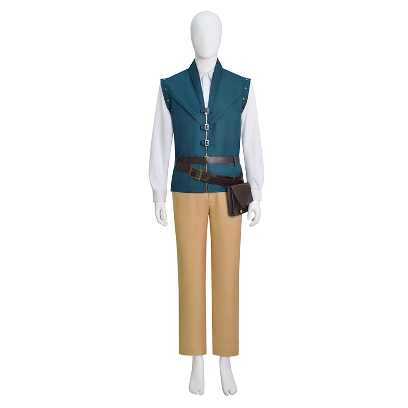 Tangled Flynn Rider Costume Prince Tangled Vest Outfit Halloween Carnival Suit