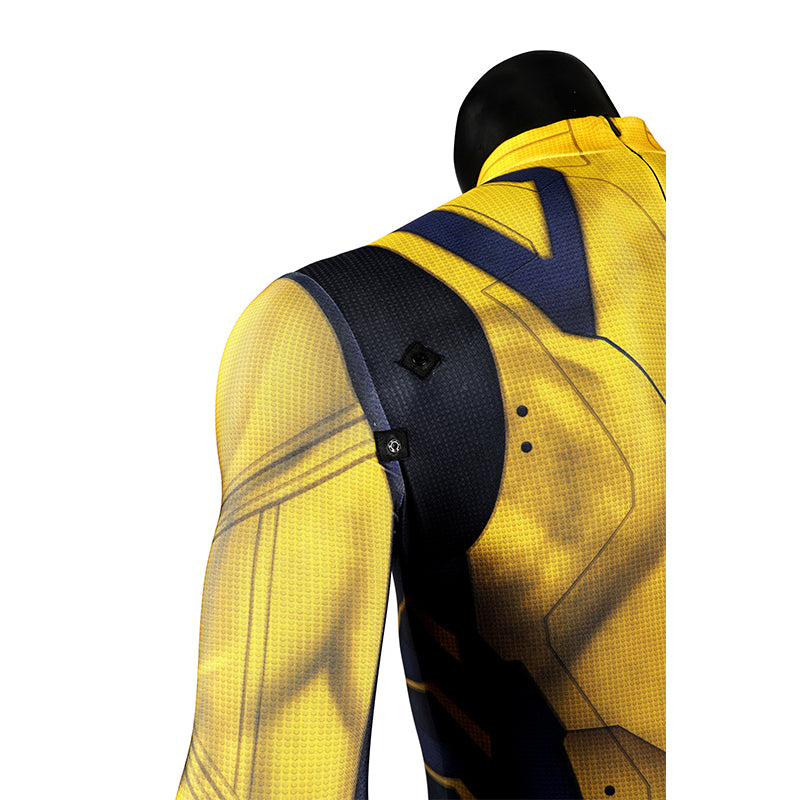 Movie Deadpool 3 Wolverine Yellow Suit Superhero Hugh Jackman Wolverine Cosplay Costume