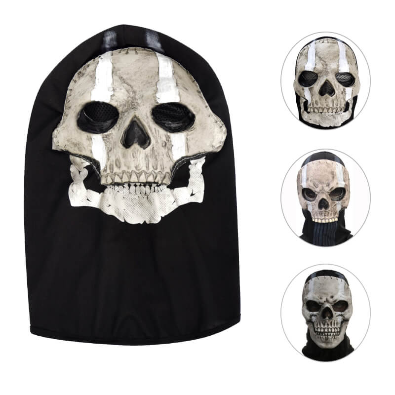 Cod Skull Mask Ghost Mask Mw2 Latex Halloween Full Face Mask Becostume