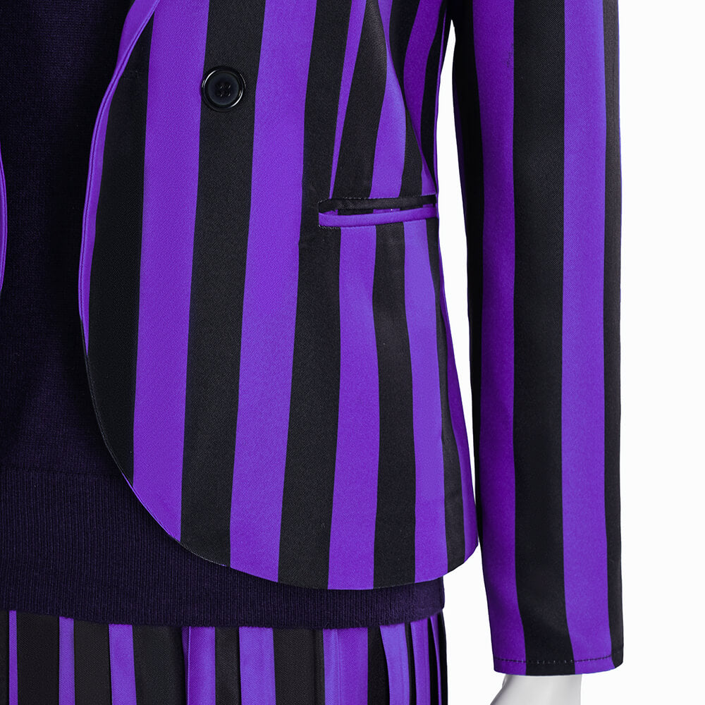 Becostume Nevermore Academy Purple School Uniform The Addams Family Wednesday Addams Cosplay Costume