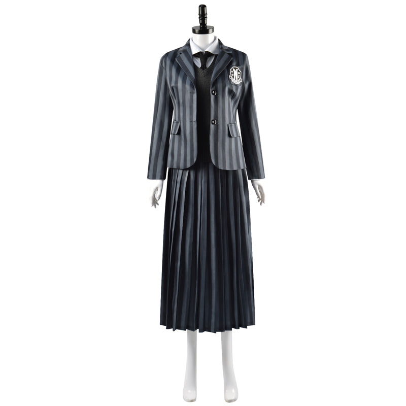 Wednesday Addams Costumes 2022 Wednesday Addams Uniform Cosplay Outfit Becostume