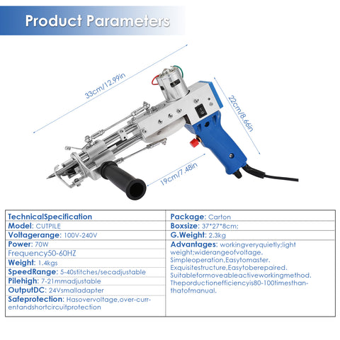 Cut Pile Tufting Gun