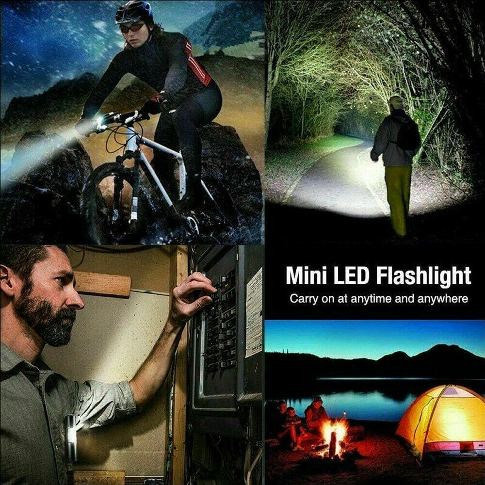 Mini Rechargeable Tactical High Power Flashlight with COB Light